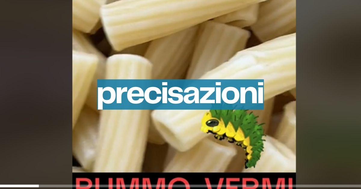 No, non ci sono i vermi nella pasta Rummo