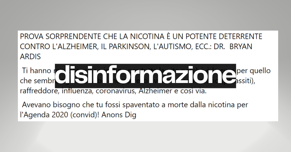 No, la nicotina non guarisce il Parkinson, eppure la gente condivide