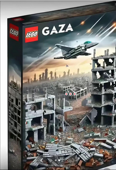 Il set LEGO Gaza è un'immagine creata con AI