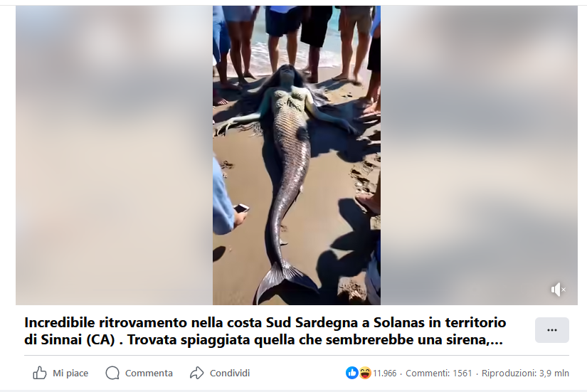 Il video della sirena a Sinnai (CA) è stato creato con effetti speciali