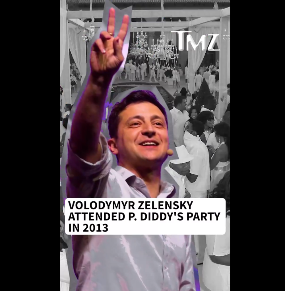 I siti Doppelganger inventano una notizia con Zelensky ospite di Puff Diddy