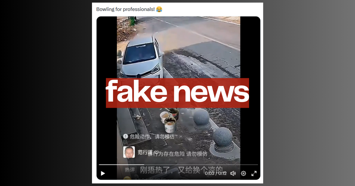 Il video del bowling con automobile in Cina è un prodotto dell’AI