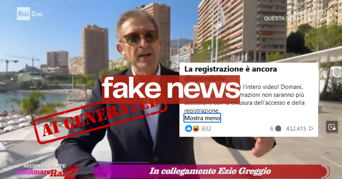 Il deepfake di Ezio Greggio che vende investimenti in Cryptovalute